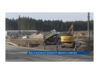 Nový kruhový objezd u Kaplice pro dálnici D3