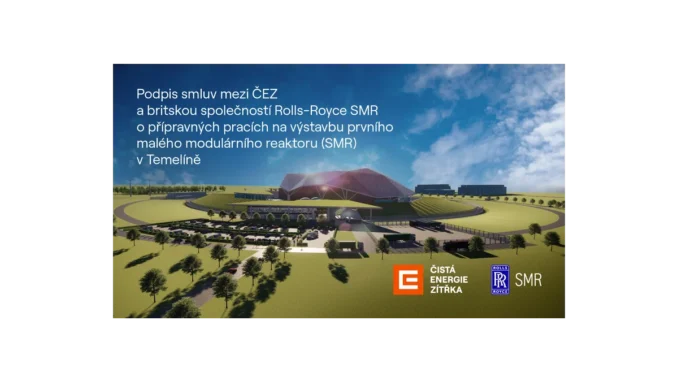 ČEZ a Rolls-Royce SMR uzavírají smlouvy v Temelíně
