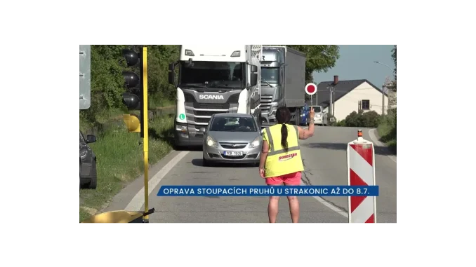 Opravy stoupacích pruhů u Strakonic do 8. července