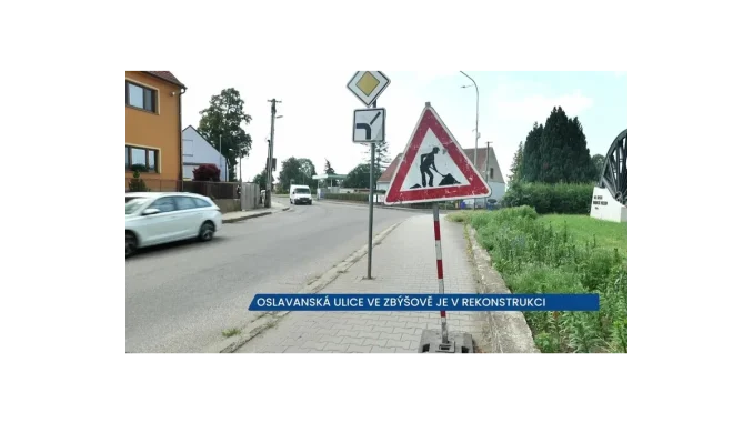 Rekonstrukce ve Zbýšově: Zdržení na silnici III/39411