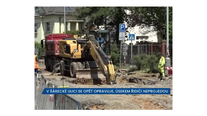 Rekonstrukce v Šárecké ulici v Praze 6 trvá do srpna