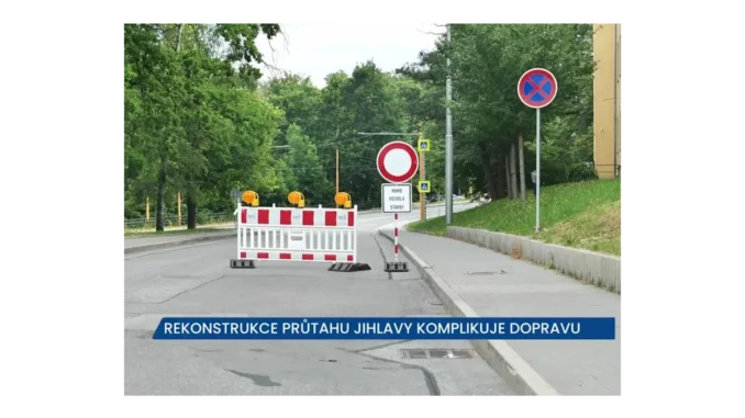 Dopravní omezení v Jihlavě: Rekonstrukce průtahu